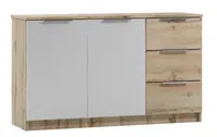 Komoda Vienna Barva korpusu: Dub wotan/ bílá, Rozměry: 138 cm