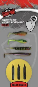 Fox rage montáž drop shot micro ready rig 3 ks - velikost 8