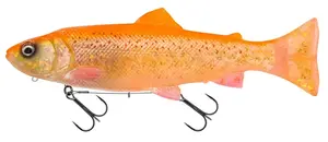 Savage gear gumová nástraha 3d line thru pulsetail trout slow sinking clear golden albino - 16 cm 51 g