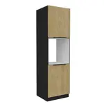 Vysoká skříňka pro vestavnou troubu Cremona 60 DP-210 2F Barva korpusu: Černá, Barva dvířek: Dub Cremona