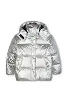 Dětská bunda Karl Lagerfeld stříbrná barva, Z30602