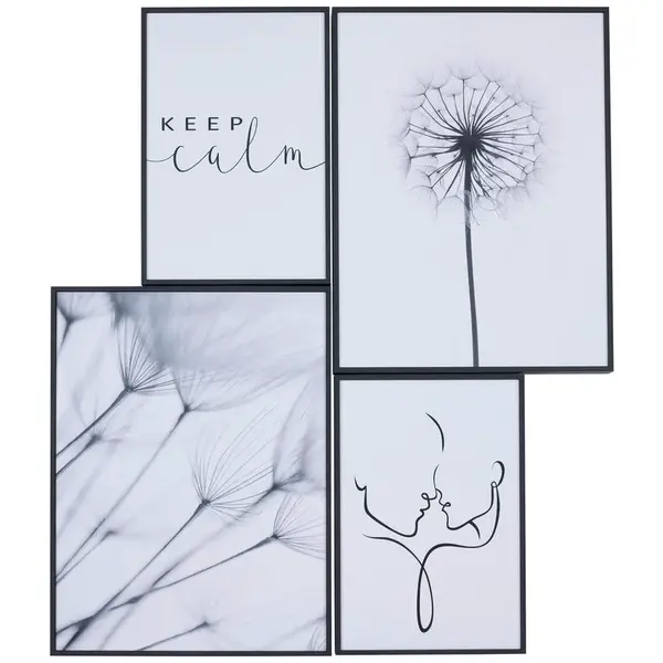 Monee TIŠTĚNÉ OBRAZY NA PLÁTNĚ, krajina a příroda, text, květiny, 67/65 cm