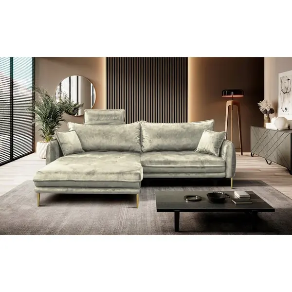 MID.YOU ROHOVÁ SEDAČKA, textil, krémová