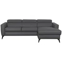 Celina Home SEDACÍ SOUPRAVA, textil, kůže, antracitová