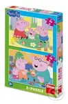 2x Puzzle: Peppa pig Domov (24+48 dílků) - puzzle z kategorie 15 - 60 dílků