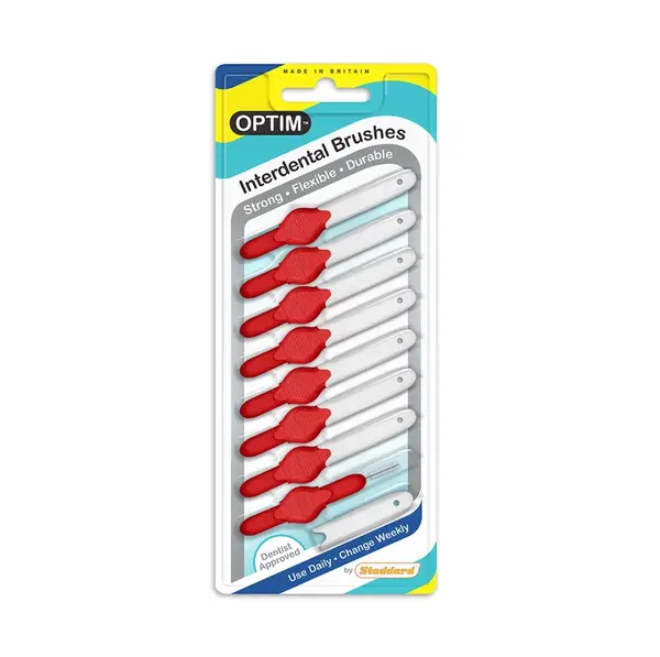 Stoddard Optim 0,9 mm mezizubní kartáček 8 ks červený