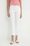 Džíny United Colors of Benetton dámské, bílá barva