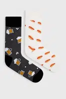 Ponožky John Frank (2-pack) pánské, bílá barva