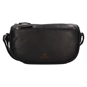 Dámská kožená cossbody kabelka Mustang Inn - černá