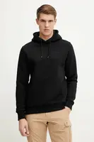 Mikina Peak Performance pánská, černá barva, s kapucí, hladká