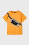 Dětské bavlněné tričko Mayoral oranžová barva, s potiskem, 3036