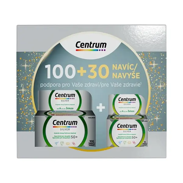 Centrum Silver 50+ 100+30 tablet dárkové balení