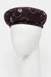 Baret z vlněné směsi Kangol TAPESTRY JAX vínová barva, K3712.DF554