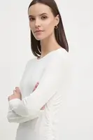 Tričko s dlouhým rukávem Dkny béžová barva, DP5T9985