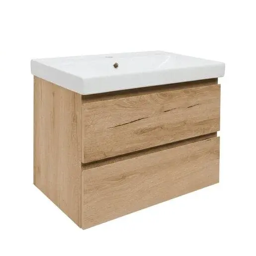 Kúpeľňová skrinka s umývadlom SAT B-Way 79x50x45 cm dub mat BWAY280OAKU5