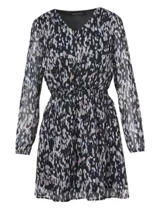 KOROSHI Šaty  sivá / čierna