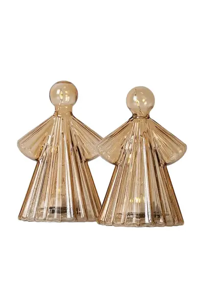 Vánoční LED dekorace Sirius Alberte Engel 2-pack hnědá barva