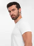 Ombre Men's BASIC classic cotton T-shirt - white