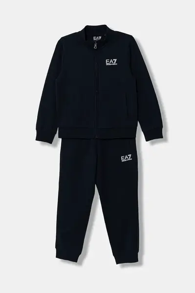 Dětská bavlněná tepláková souprava EA7 Emporio Armani