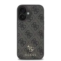 Zadní kryt Guess PU 4G Small Metal Logo MagSafe pro Apple iPhone 16 Plus, hnědá