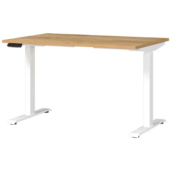 Novel PSACÍ STŮL, bílá, barvy dubu, 120/80/72-118 cm