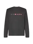 Oakley pánské tričko Bark LS Dark Grey Heather | Šedá | Velikost XXL | 100% bavlna