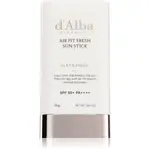 d'Alba Air Fit Fresh Sun Stick opaľovací krém v tyčinke s upokojujúcim účinkom SPF 50+ 19 g