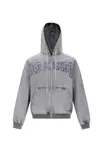 Ed Hardy Tepláková bunda 'Flaming'  modrá denim