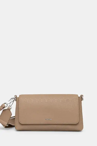 Kabelka Calvin Klein béžová barva, K60K612815