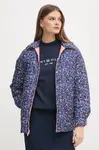Oboustranná bunda Pepe Jeans FLEUR DAILY dámská, růžová barva, přechodná, oversize, PL402499