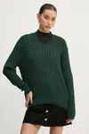 Bavlněný svetr Superdry zelená barva, W6110588A-B6S