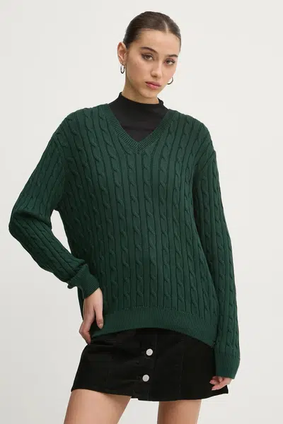 Bavlněný svetr Superdry zelená barva, W6110588A-B6S