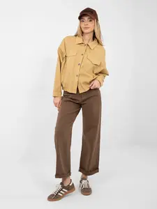 Camelová halenka s dlouhými rukávy