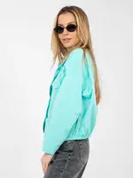 Tyrkysová džínová bunda