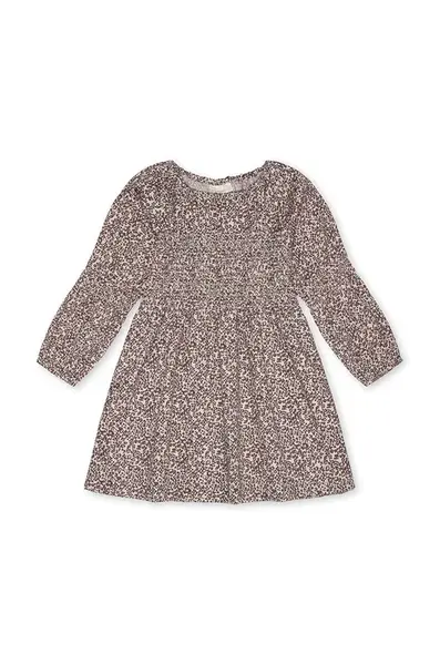 Dětské bavlněné šaty That's mine 024628 Brianna Dress hnědá barva