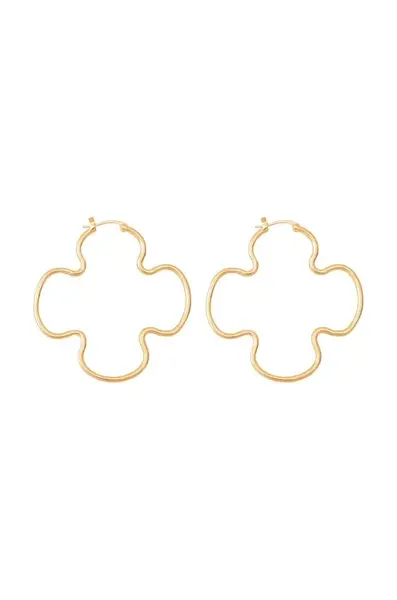 Pozlacené náušnice Lilou Clover 148/50/KOL/AZU/PO