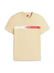 Tommy Jeans Tričko  béžová / červená / biela