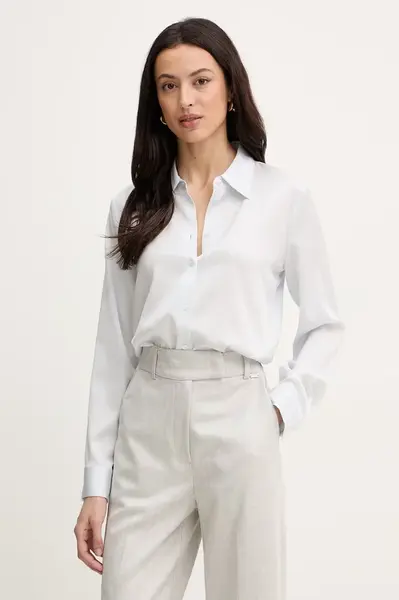 Košile s přídavkem hedvábí BOSS Bonya