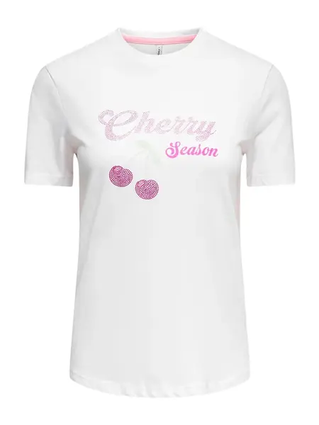 ONLY Tričko  mätová / fuksia / biela