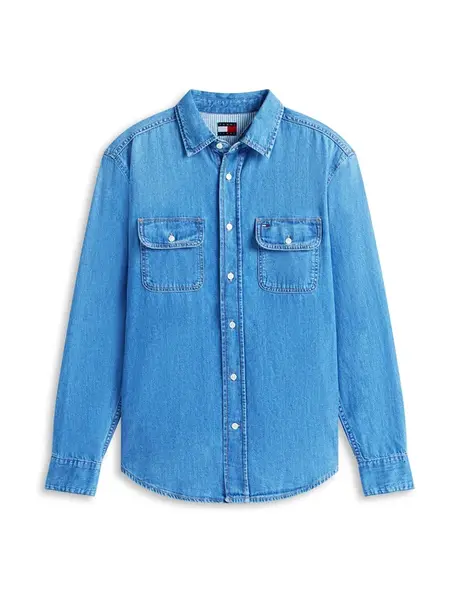 Tommy Jeans Košeľa  modrá denim