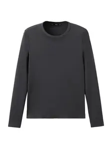 MANGO Tričko 'NISA'  antracitová