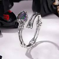 925 Sterling Silver Micro Pave Cubic Zirconia Cuff Rings