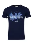 HARVEY MILLER Tričko  kráľovská modrá / tmavomodrá / biela