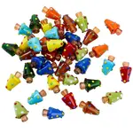 48Pcs 8 Colors Handmade Lampwork Bumpy Beads