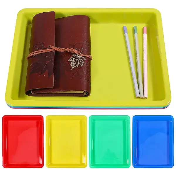 12Pcs 4 Colors Plastic Trays for Jewelry