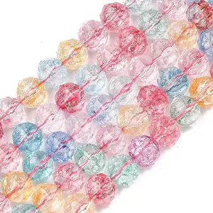 Transparent Crackle Glass Beads