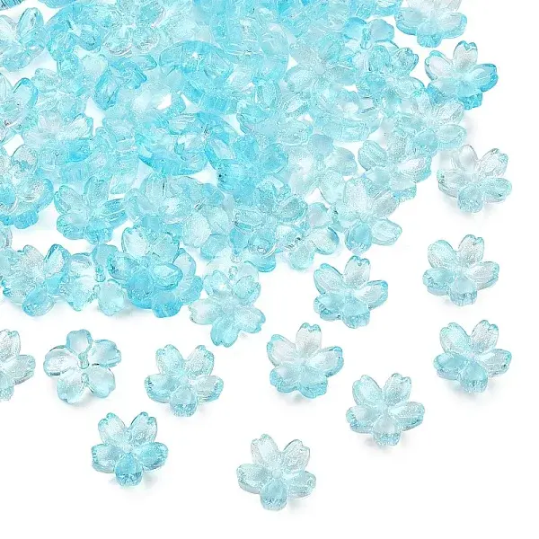 60G Baking Paint Transparent Glass Bead Caps