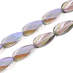 Electroplate Transparent Glass Beads Strands