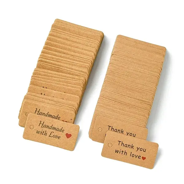 2 Sets 2 Styles Kraft Paper Word Printed Gift Tags