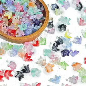 Transparent Lampwork Bead Caps